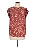 Fun2Fun Burgundy Short Sleeve Blouse Size L - photo 1