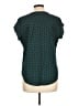 Fun2Fun 100% Polyester Polka Dots Teal Short Sleeve Blouse Size L - photo 2