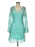 Boston Proper 100% Polyester Teal Cocktail Dress Size 6 - photo 1