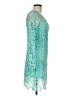 Boston Proper 100% Polyester Teal Cocktail Dress Size 6 - photo 4