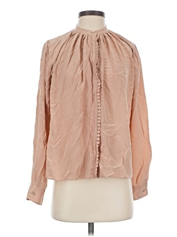 Vanessa Bruno Long Sleeve Silk Top (view 1)
