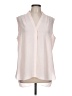 Elie Tahari 100% Polyester Ivory Sleeveless Blouse Size L - photo 1
