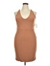 Open Edit Solid Brown Cocktail Dress Size 2X - photo 1