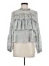 Zara Basic Silver 3/4 Sleeve Blouse Size M - photo 1