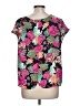 Lucy & Laurel 100% Polyester Floral Pink Short Sleeve Blouse Size L - photo 2
