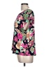 Lucy & Laurel 100% Polyester Floral Pink Short Sleeve Blouse Size L - photo 5