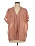 Dex Pink Short Sleeve Blouse Size L - photo 1