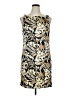 Dani Max 100% Polyester Print Gold Cocktail Dress Size 16 - photo 1