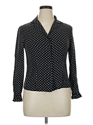 Petite Sophisticate Long Sleeve Silk Top (view 1)