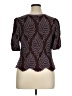 Solitaire 100% Rayon Brown Short Sleeve Blouse Size XL - photo 2