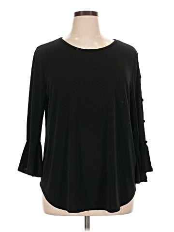 Green Envelope 3/4 Sleeve Top (view 1)