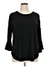 Green Envelope Black 3/4 Sleeve Top Size 1X - photo 1