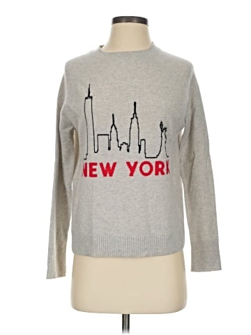Aqua Cashmere Pullover Sweater (view 1)