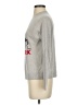Aqua 100% Cashmere Graphic Gray Cashmere Pullover Sweater Size XS - photo 5