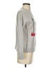 Aqua 100% Cashmere Graphic Gray Cashmere Pullover Sweater Size XS - photo 4