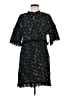 Zara 100% Polyester Tweed Black Casual Dress Size M - photo 1