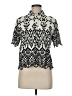 Zara Silver Short Sleeve Blouse Size M - photo 1