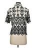 Zara Silver Short Sleeve Blouse Size M - photo 2