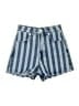 Zara Stripes Blue Denim Shorts Size 0 - photo 1