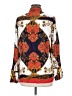 Sandro Print Red Long Sleeve Blouse Size Med (2) - photo 2