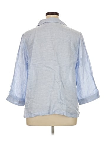 Sigrid Olsen 3/4 Sleeve Button-Down Shirt (view 2)