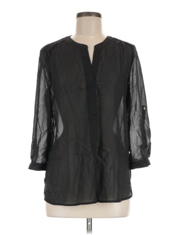 Como Black 3/4 Sleeve Blouse (view 1)