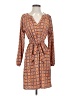 Mud Pie 100% Polyester Print Orange Casual Dress Size S - photo 1
