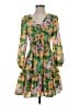 Taylor 100% Polyester Tropical Green Casual Dress Size 2 - photo 1