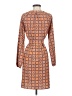 Mud Pie 100% Polyester Print Orange Casual Dress Size S - photo 2