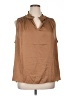 Catherine Malandrino 100% Polyester Brown Sleeveless Blouse Size 1X - photo 1