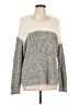 TWO by Vince Camuto Color Block Gray Pullover Sweater Size L - photo 1