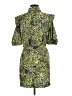 Topshop 100% Polyester Print Green Casual Dress Size 8 - photo 2