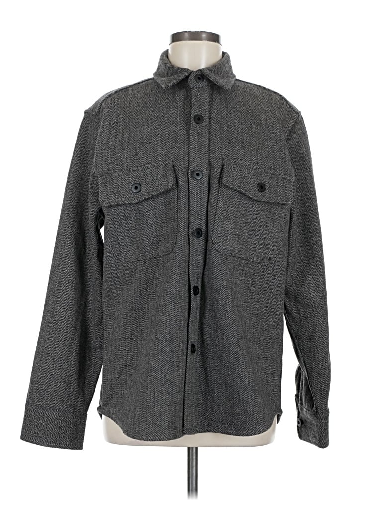 Pre-owned Taylor Stitch Long Sleeve Button Down Shirt In Gray