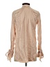 Rag & Bone 100% Silk Metallic Tan Ivory Long Sleeve Silk Top Size XS - photo 2