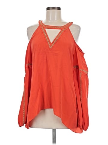 BCBGMAXAZRIA Sleeveless Silk Top (view 1)