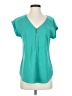 Express Outlet Teal Short Sleeve Top Size S - photo 1