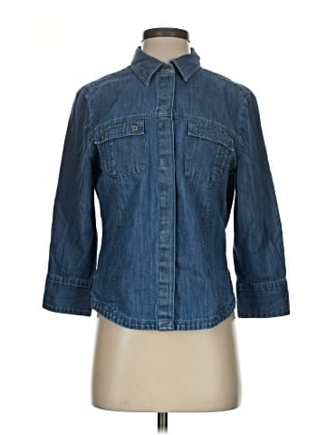 French Cuff 3/4 Sleeve Button-Down Shirt (view 1)