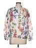 CeCe Floral Ivory 3/4 Sleeve Blouse Size L - photo 1