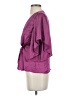 DKNY 100% Polyester Purple Short Sleeve Blouse Size S - photo 5