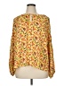 Vince Camuto 100% Polyester Floral Yellow Long Sleeve Blouse Size XL - photo 1