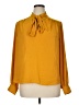 Worthington 100% Polyester Yellow Long Sleeve Blouse Size XL - photo 1