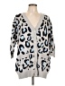 Lane Bryant 100% Acrylic Animal Print Silver Cardigan Size 10 - 12 Plus - photo 1