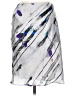 Giorgio Armani Graphic Silver Casual Skirt Size EU 42 / US 12 - photo 1