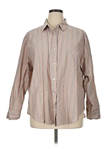 a.n.a. A New Approach Long Sleeve Button-Down Shirt (view 1)
