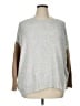 Vince Camuto Color Block Gray Poncho Size 1X - photo 1
