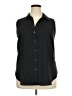 Ann Taylor Black Sleeveless Button-Down Shirt Size XXL - photo 1