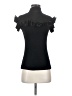 Gracia Black Short Sleeve Top Size S - photo 1