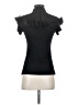 Gracia Black Short Sleeve Top Size S - photo 2