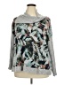 Zac & Rachel Floral Gray Pullover Sweater Size 2X - photo 1