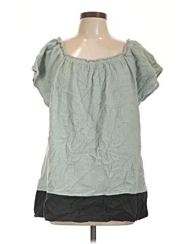 Cotton Bleu Short Sleeve Blouse (view 1)